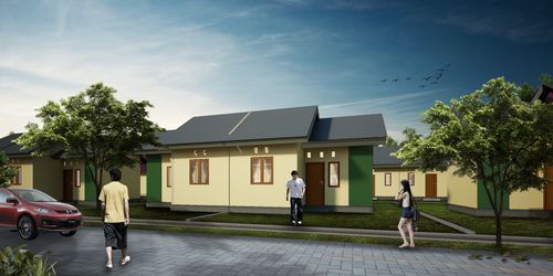 foto tampak rumah tipe 24/84 perumahan PESONA GERUNUNG ASRI