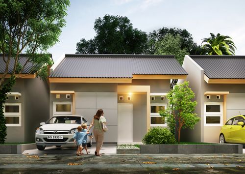 foto tampak rumah tipe Rsh T.36/105 perumahan Permata Griya Asri 