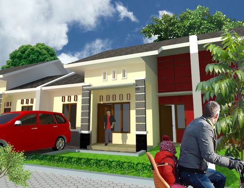 foto tampak rumah tipe 45 perumahan Griya Emerald Tarub