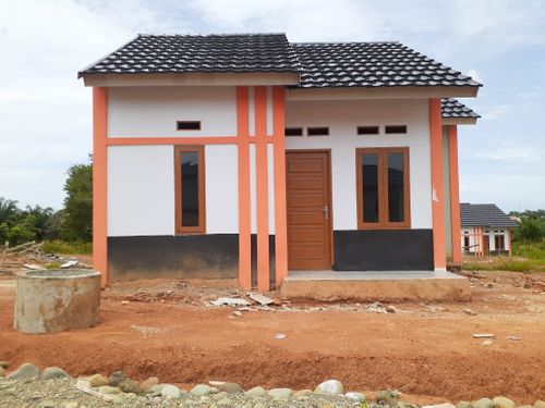 foto tampak rumah tipe 36 perumahan Huta Arsy Barbaran 