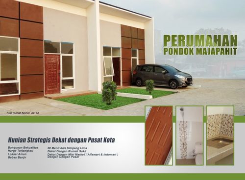 foto tampak rumah tipe 38/72 perumahan Perumahan Pondok Majapahit 1