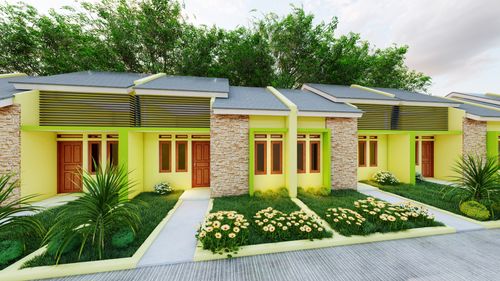 foto tampak rumah tipe CLUSTER 33/66 perumahan BENTENG MUTIARA MAS