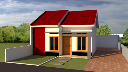 foto tampak rumah tipe T.36 perumahan Grand Permata Residence
