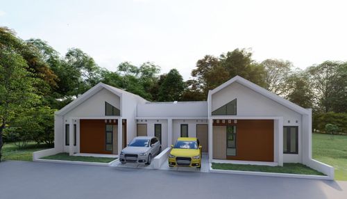 foto tampak rumah tipe 54 perumahan GREEN INDAH CARUBAN