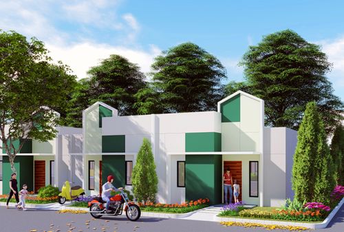 foto tampak rumah tipe 28 perumahan PURI SASMAYA