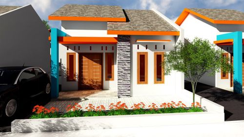 foto tampak rumah tipe 36 perumahan Center House 2 Tahap 2