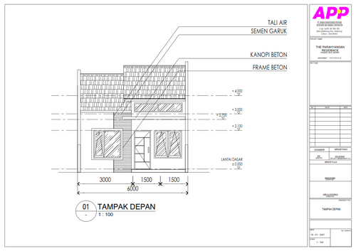 foto tampak rumah tipe komersil 36 perumahan Parahyangan Residence