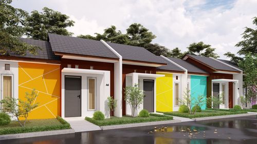 foto tampak rumah tipe 30/60 perumahan Taman cikawao persada