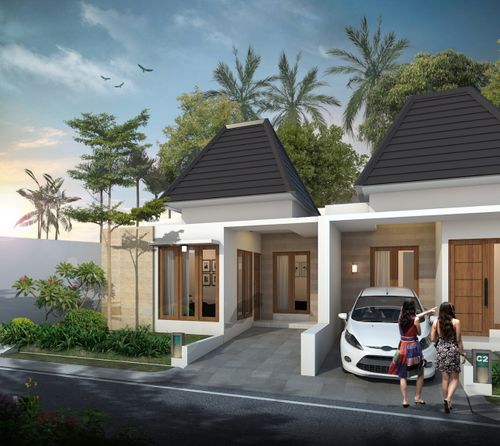 foto tampak rumah tipe GN1.50/83 perumahan GREEN NATURA