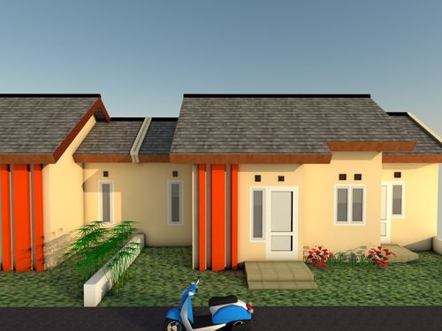 foto tampak rumah tipe 36 perumahan HANANIA INDAH REGENCY