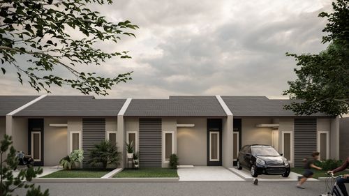 foto tampak rumah tipe 30/60 perumahan Great Land Pasanggrahan