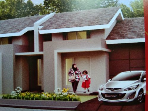 foto tampak rumah tipe 42/72 perumahan Aulia wanaraja