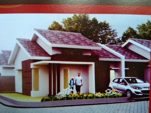 foto tampak rumah tipe 45/84 perumahan Aulia wanaraja