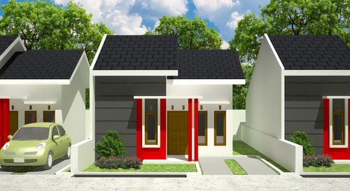 foto tampak rumah tipe 36 perumahan Surya Residence Kota Baru