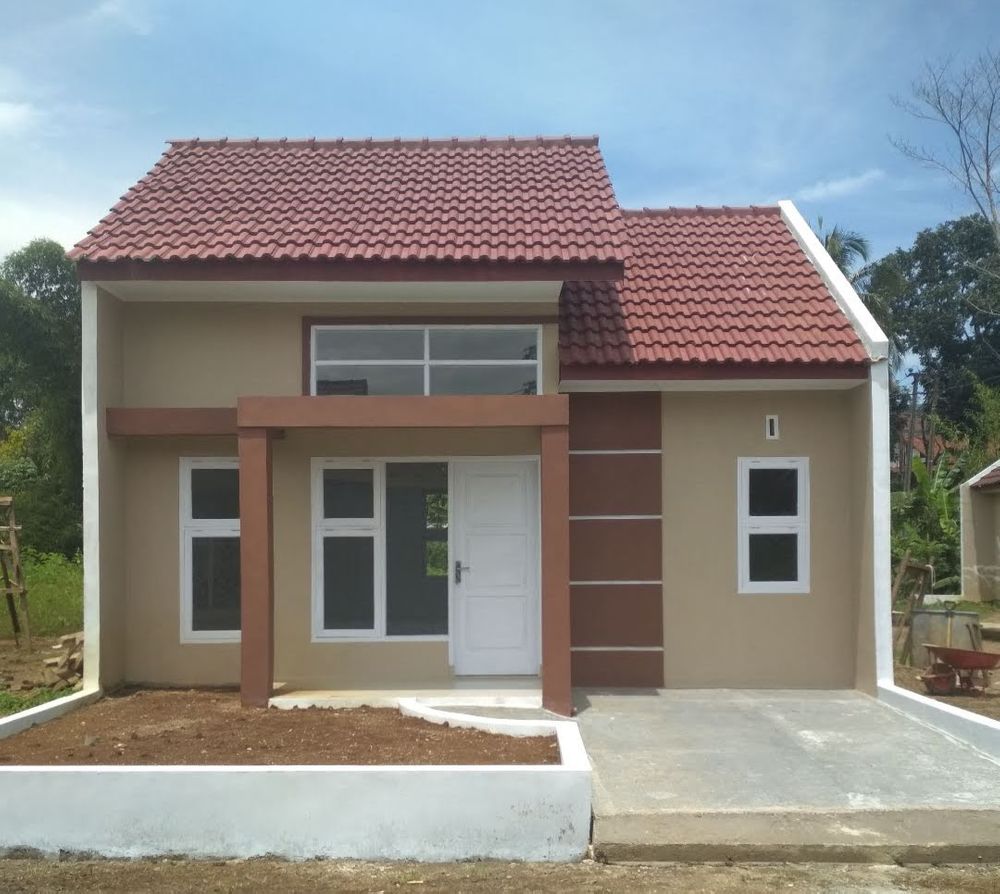 foto tampak rumah tipe 40 perumahan Mutiara Residence Dawagung