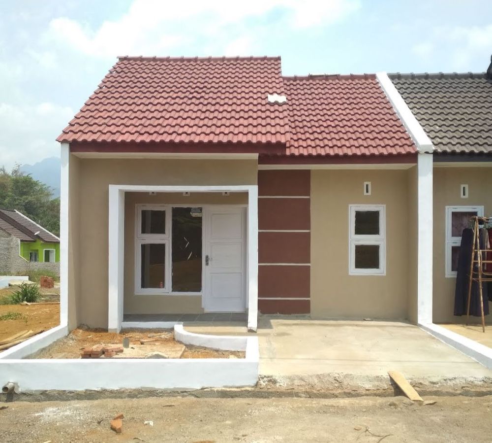 foto tampak rumah tipe 36 perumahan Mutiara Residence Dawagung