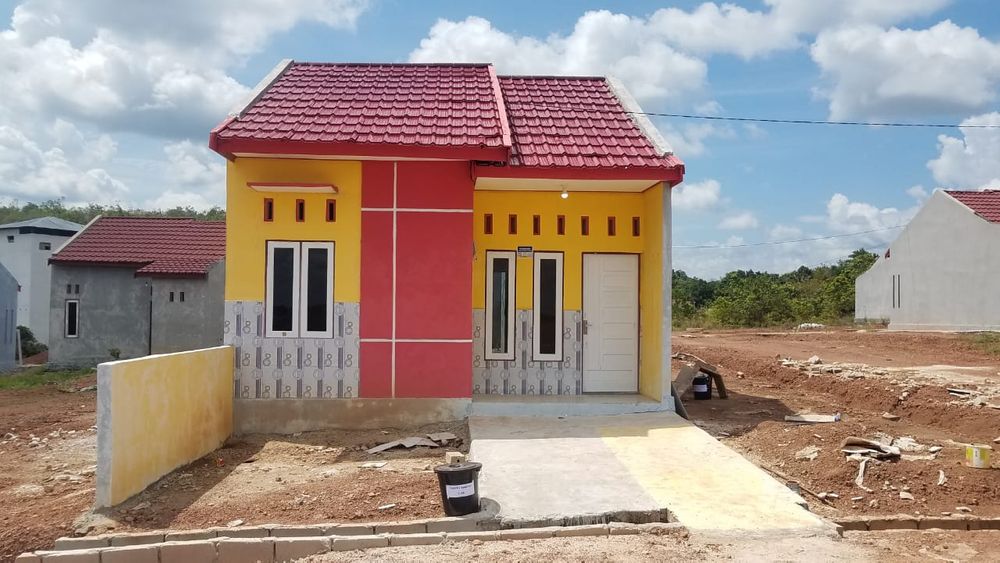 foto tampak rumah tipe 36 perumahan borneo mandiri regency 3