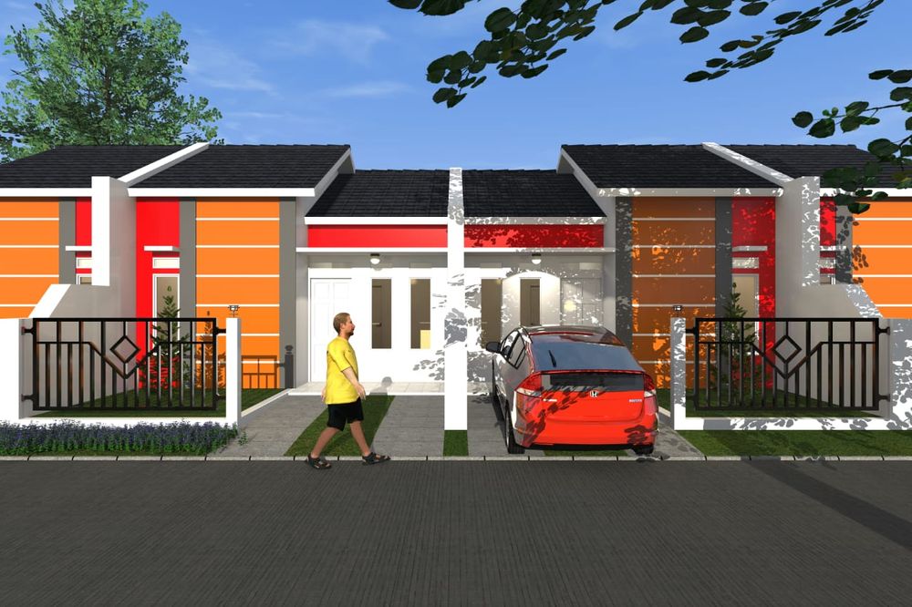 foto tampak rumah tipe 29/90 perumahan PANORAMA GARDEN CIKARANG 2