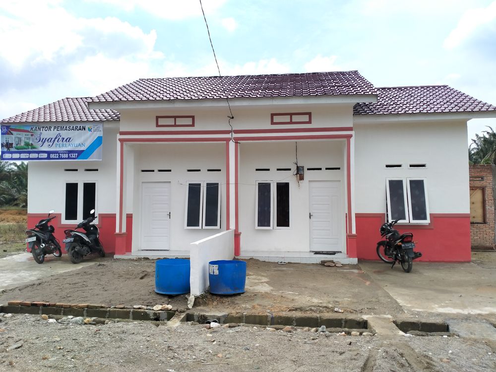 foto tampak rumah tipe 36 perumahan Syafira perlayuan