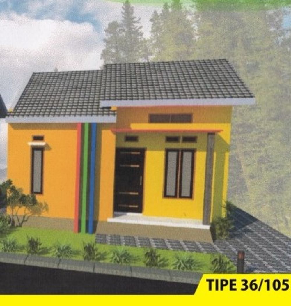 foto tampak rumah tipe T-36 perumahan Banua Indah Permai Cluster PALEM-2