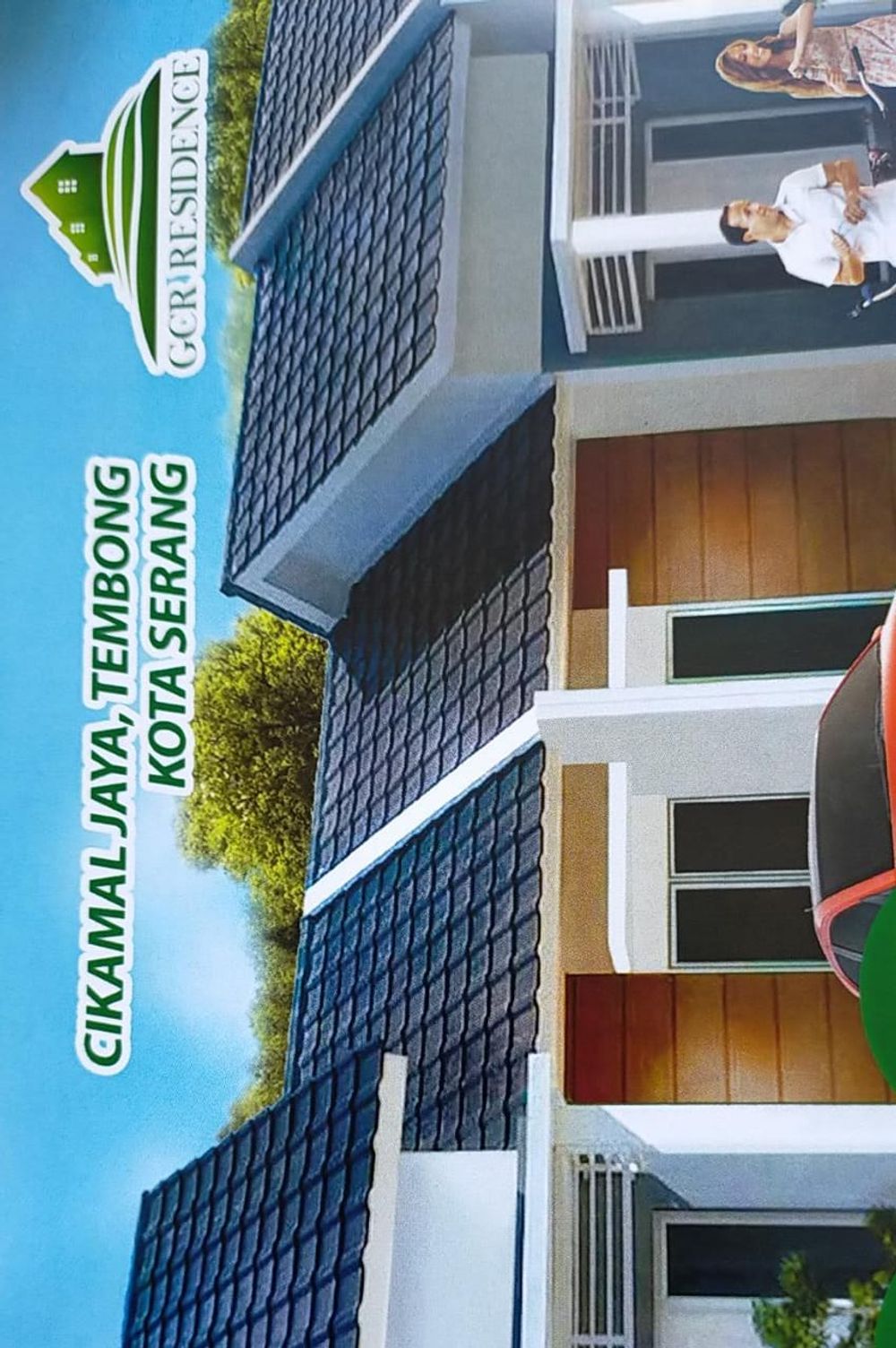 foto tampak rumah tipe 42/72 perumahan green ciomas residence