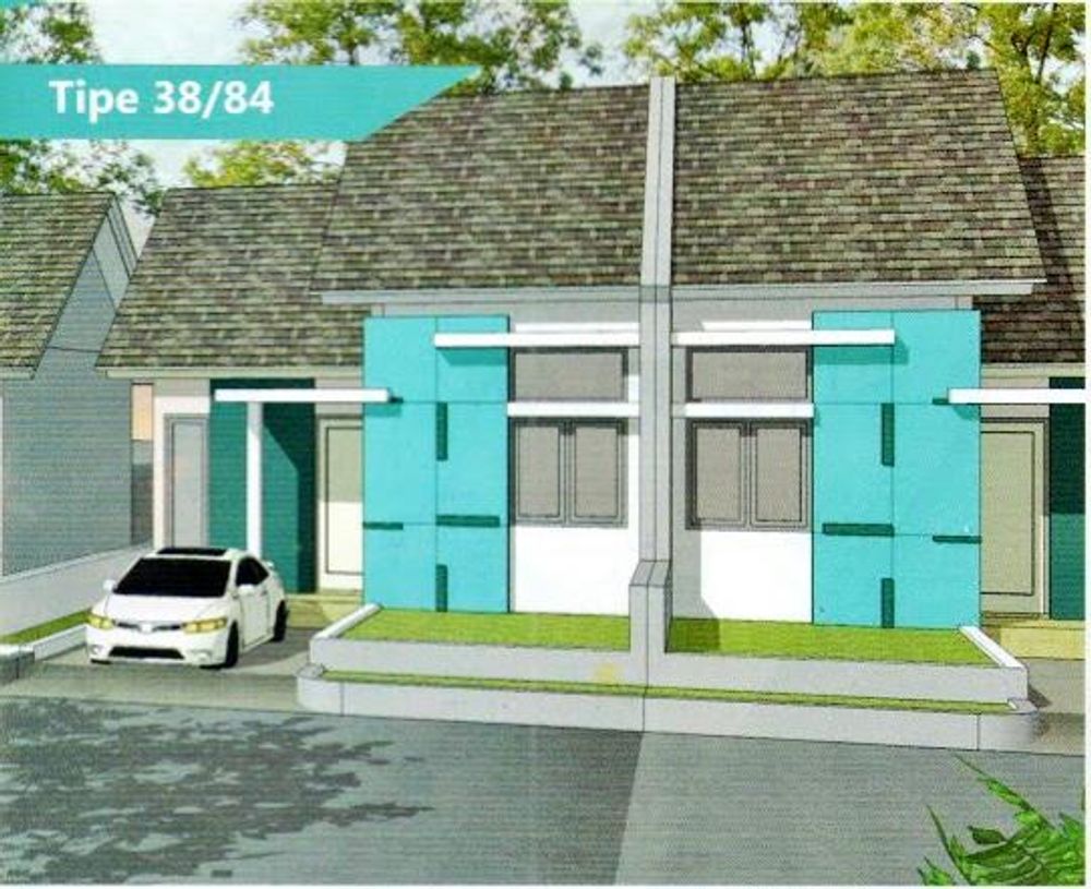 foto tampak rumah tipe 38/84 perumahan Griya sukma hill