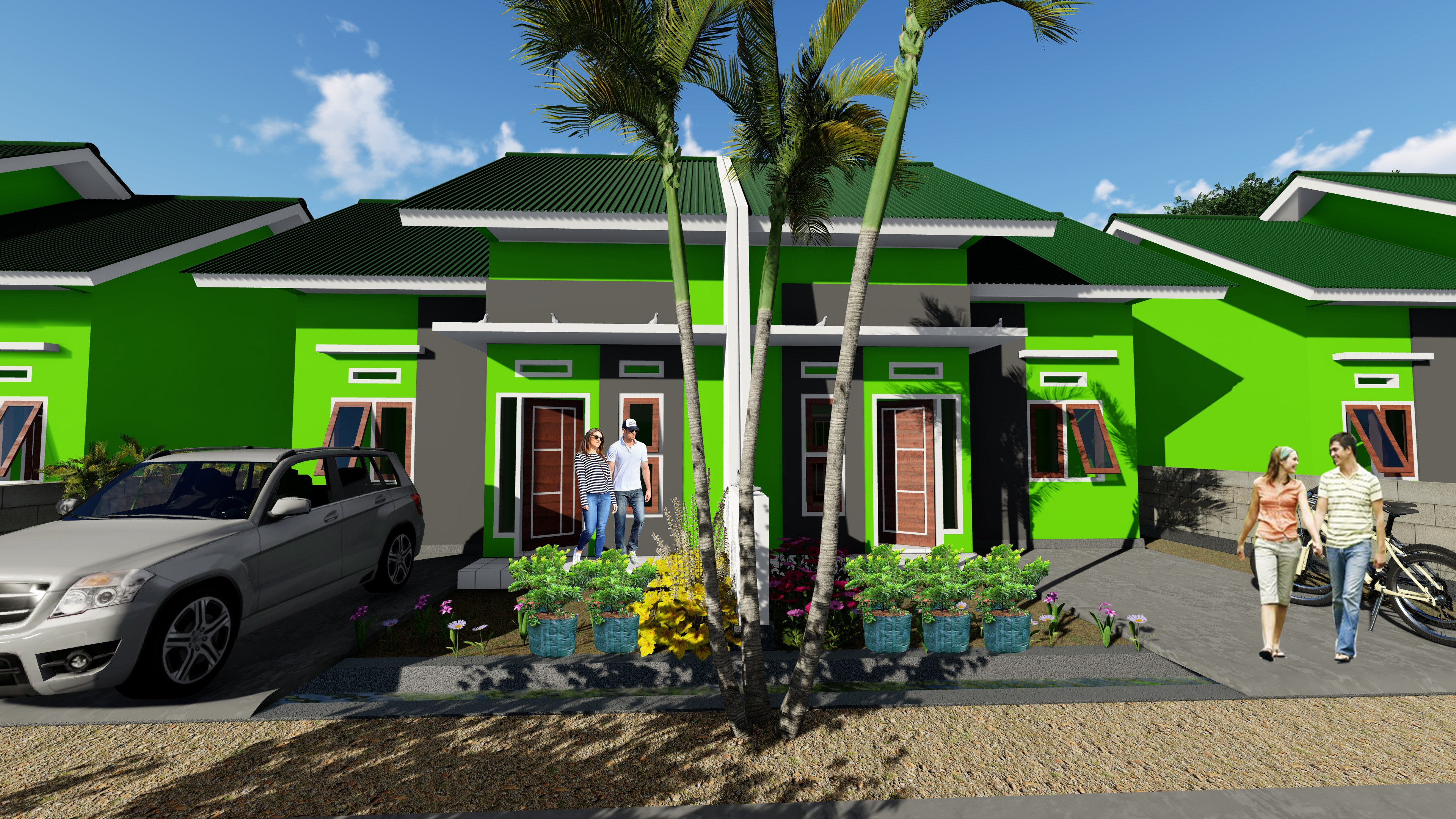 foto tampak rumah tipe 36 perumahan KPR ROLLO GREEN DIAMOND RESIDENCE