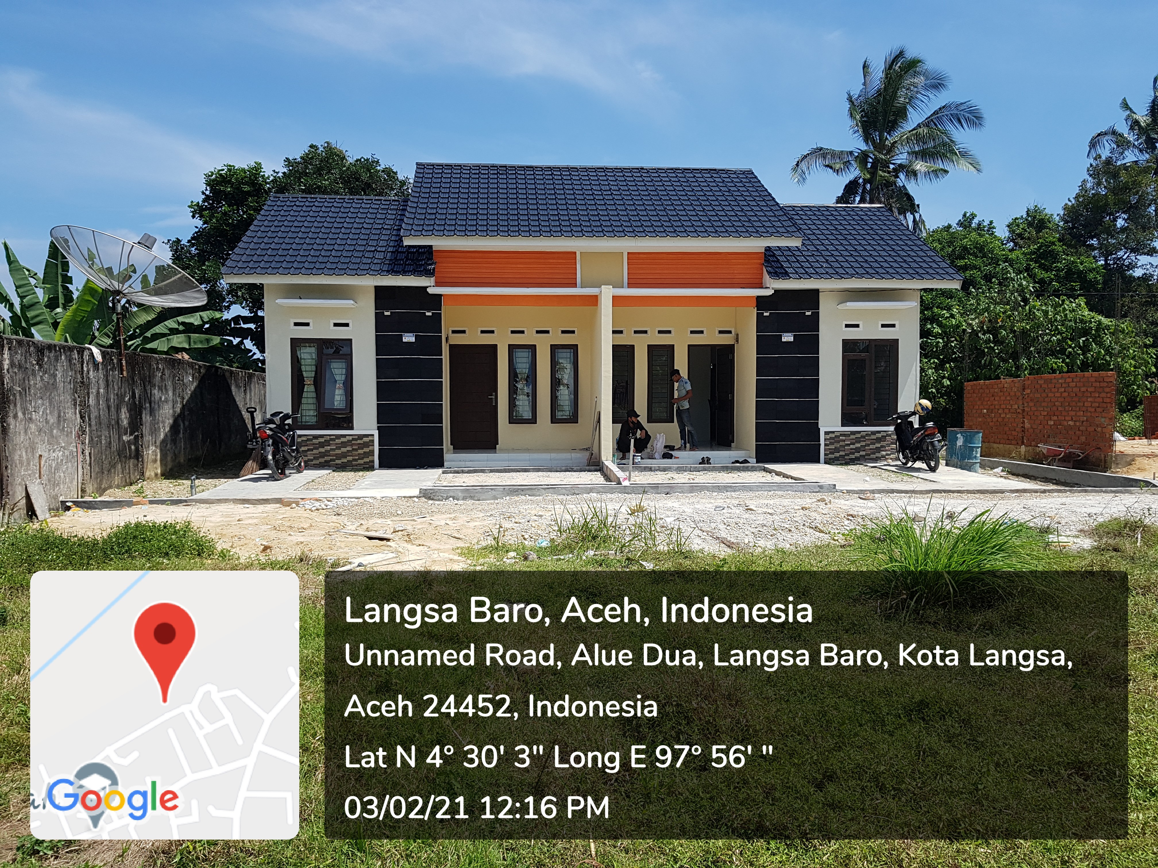 foto tampak rumah tipe 36/105 perumahan Griya Enggal Asri Alur Dua