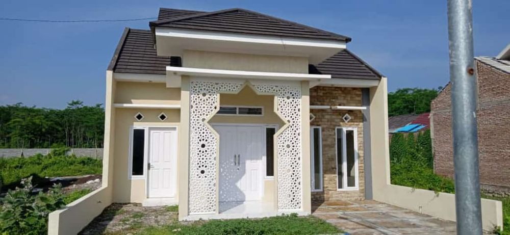 foto tampak rumah tipe 45 perumahan SAMAWA LAND 