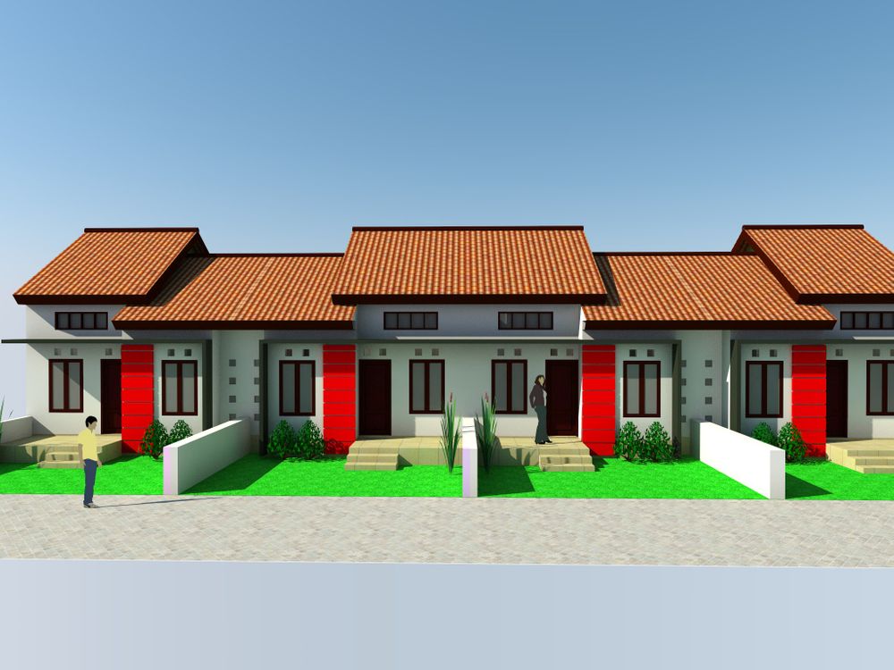 foto tampak rumah tipe 36 perumahan PERUM JAMBU 3