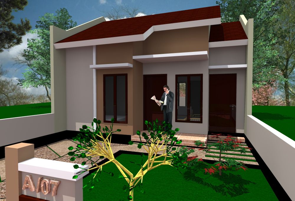 foto tampak rumah tipe 36/98 perumahan Gilih Asri Residence