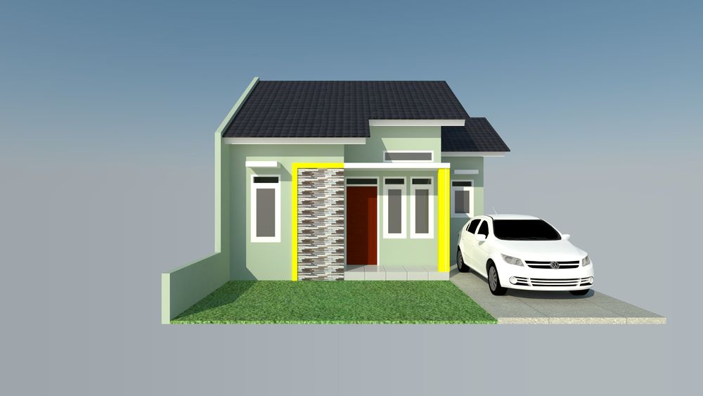 foto tampak rumah tipe 36/112 perumahan PURI AKASIA RESIDENCE