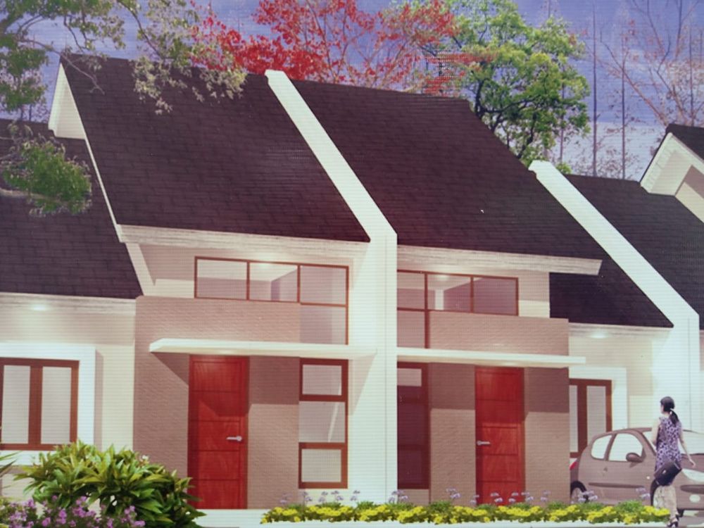 foto tampak rumah tipe 48/120 perumahan Grand Puri Regency