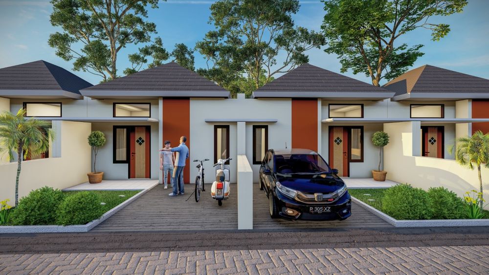 foto tampak rumah tipe 30/60 perumahan Permata Madani