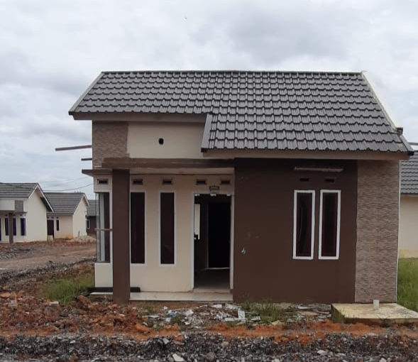 foto tampak rumah tipe RSH 36 perumahan Maxima Residence Tahap II