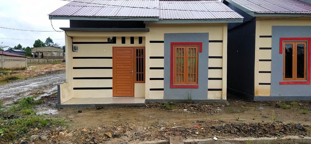 foto tampak rumah tipe 36 perumahan Griya Harapan Bersama Bengkayang 