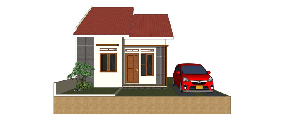 foto tampak rumah tipe 36 perumahan FLAMBOYAN RESIDENCE