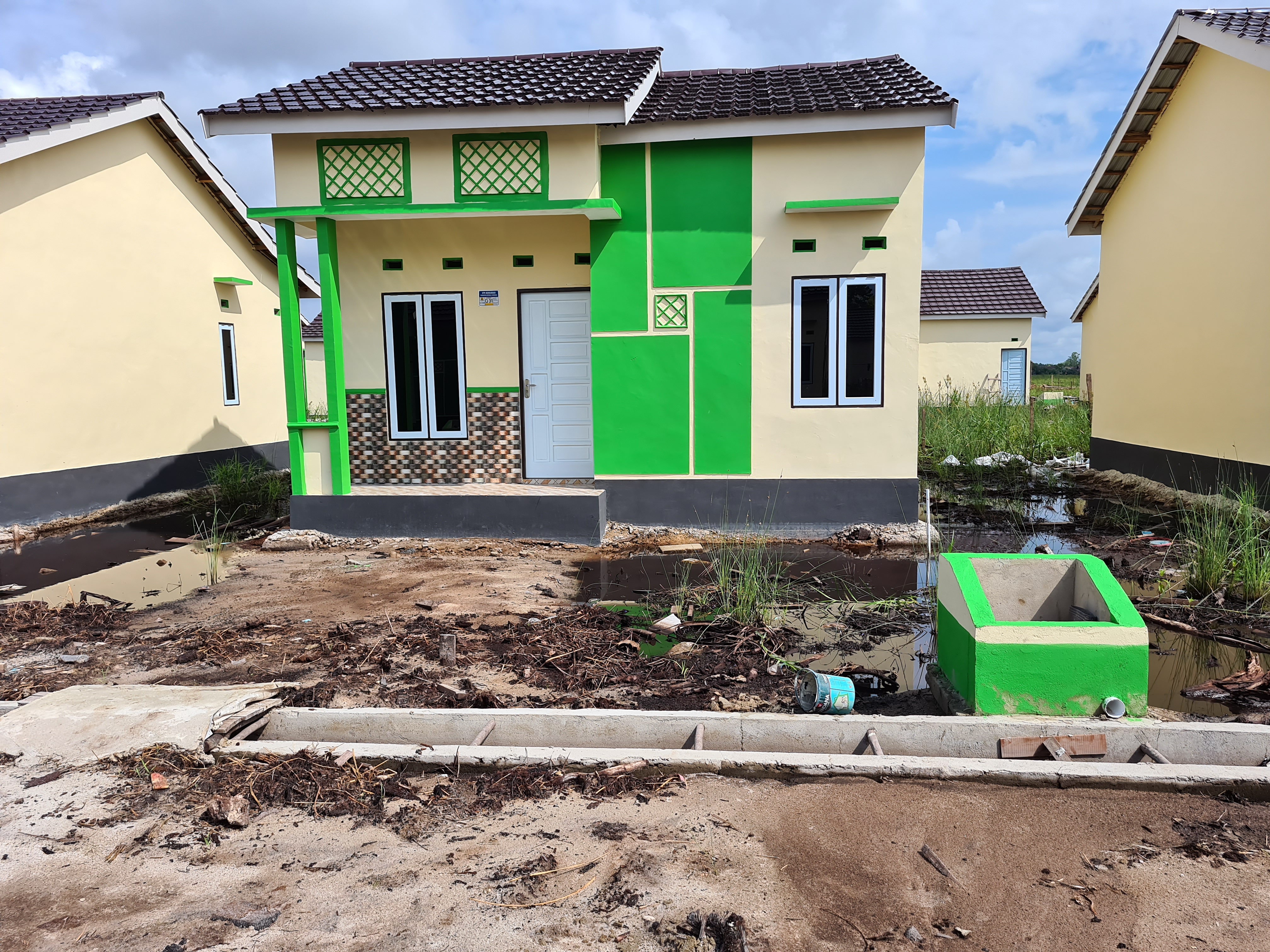 foto tampak rumah tipe 36 subsidi perumahan CASADOVA INDAH PERMAI TAHAP III