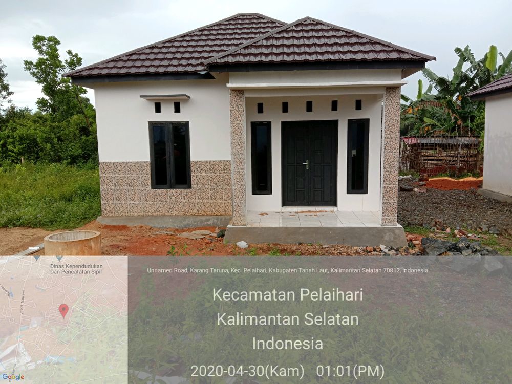 foto tampak rumah tipe 36/159 perumahan Global Angsau Permai