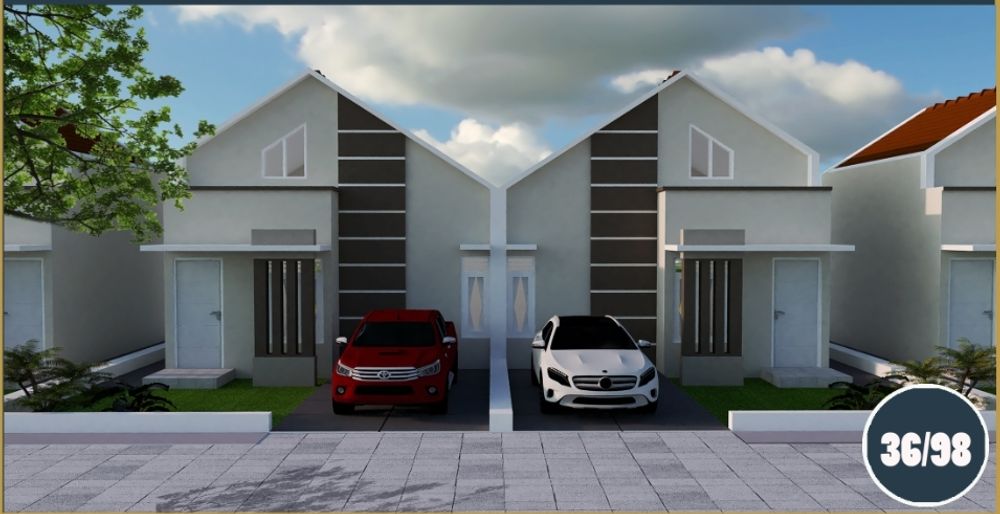foto tampak rumah tipe 36 perumahan GRAHA JASMINE
