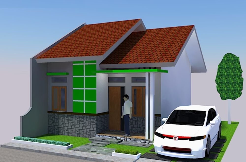 foto tampak rumah tipe 36 perumahan PONDOK PINANG