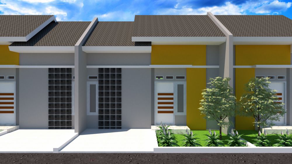 foto tampak rumah tipe 30/60 perumahan Cikarang Utama Residence 2