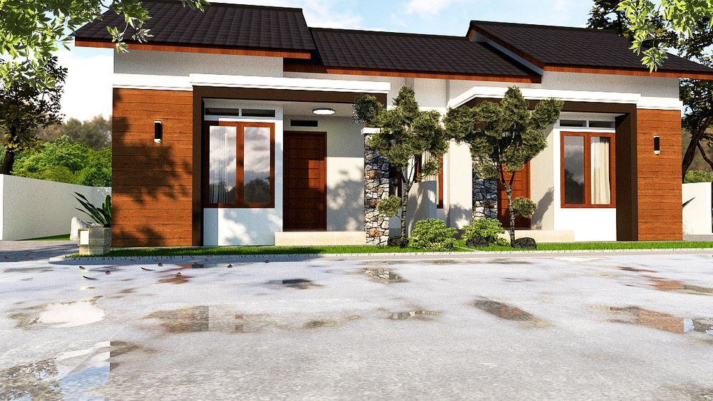 foto tampak rumah tipe 36 perumahan Tanjung Village