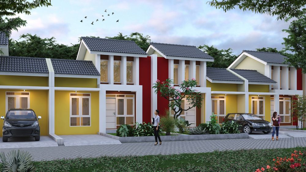 foto tampak rumah tipe 45/105 C perumahan Perumnas Kraton Harmoni Pasuruan