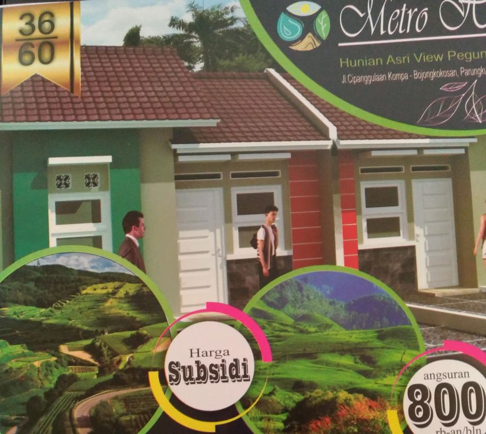 foto tampak rumah tipe 36/60 perumahan Metro Hills