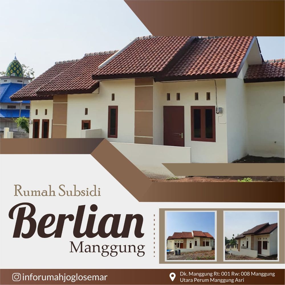 foto tampak rumah tipe 30 perumahan PERUMAHAN BERLIAN MANGGUNG