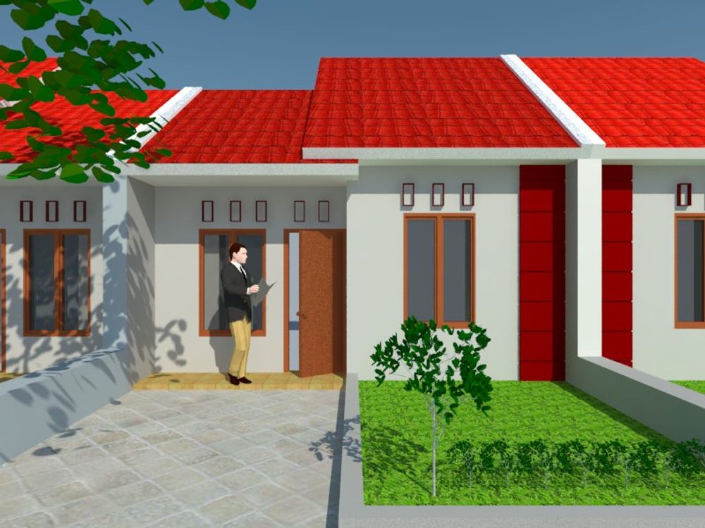 foto tampak rumah tipe 36 perumahan Griya Emerald Tarub