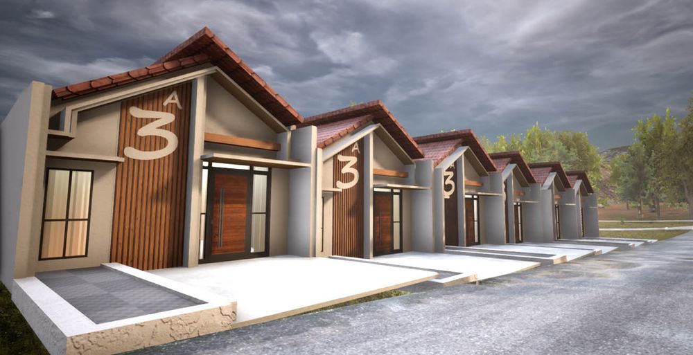 foto tampak rumah tipe 40/72 perumahan ARGUNA SINDANGPANON