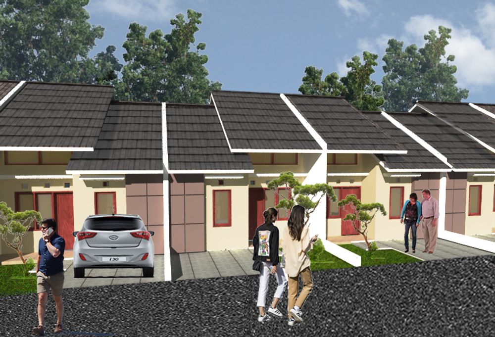 foto tampak rumah tipe Karaba komersil 36/72 perumahan Pesona KARABA