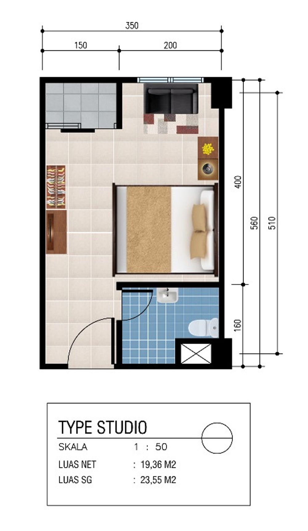 foto tampak rumah tipe 2BR perumahan Sentraland Jakabaring